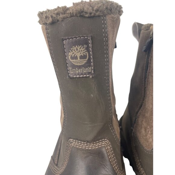 Timberland Men's 10M Rime Ridge Leather Waterproof Zip Up Hiking Boot Brown - Picture 4 of 13